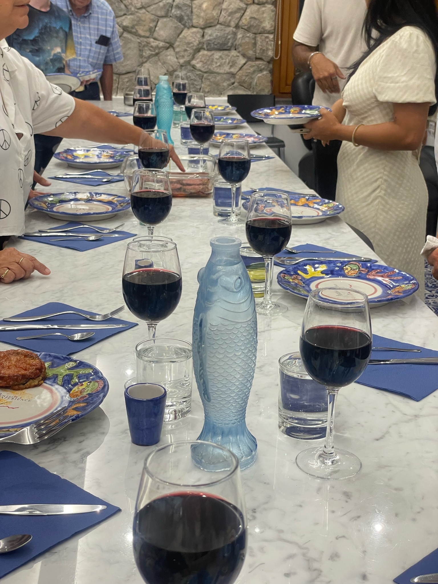 Italian seafood dinner